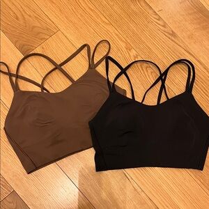 lululemon athletica Black and Brown Sports Bras